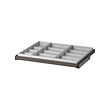 KOMPLEMENT - Pull-out tray with insert, dark grey/light grey, 75x58 cm
