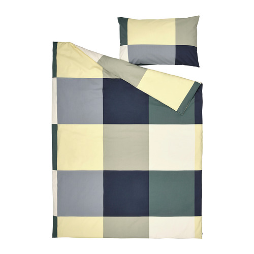 BRUNKRISSLA sarung duvet dan sarung bantal