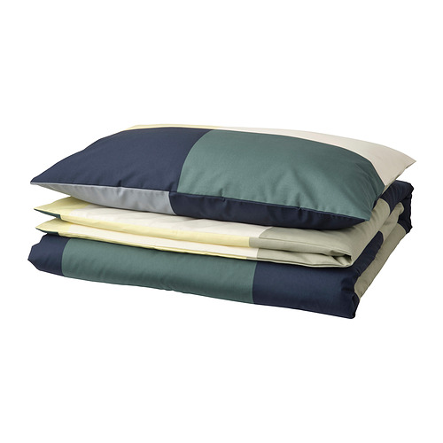 BRUNKRISSLA sarung duvet dan sarung bantal