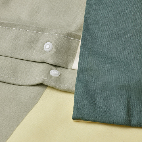 BRUNKRISSLA sarung duvet dan 2 sarung bantal