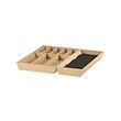 UPPDATERA - Cutlery tray/tray with spice rack, light bamboo, 52x50 cm