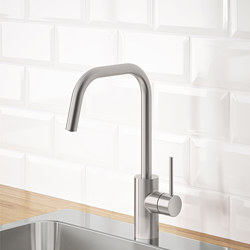ÄLMAREN - Kitchen mixer tap, stainless steel colour