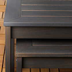 ÖRSKÄR - Nest of tables, set of 2, in/outdoor dark grey