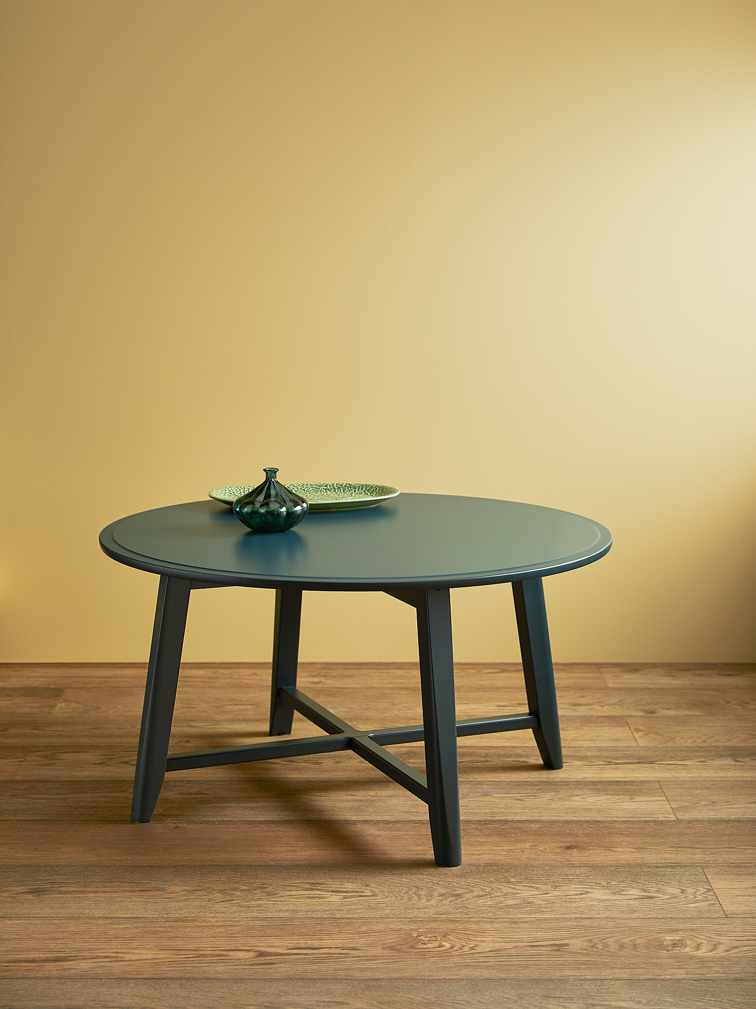 KRAGSTA coffee table, dark bluegreen, 90 cm IKEA Indonesia