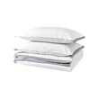 TÅTELSMYGARE - Duvet cover and 2 pillowcases, white/blue, 240x220/50x80 cm