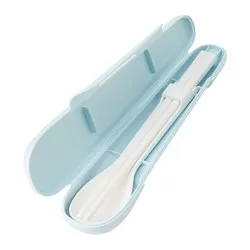 MIDDAGSGÄST - Set sendok dan sumpit dengan kotak, biru