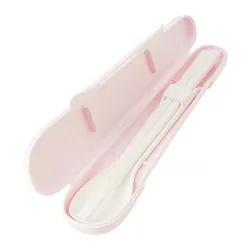 MIDDAGSGÄST - Chopsticks and spoon set with case, pink