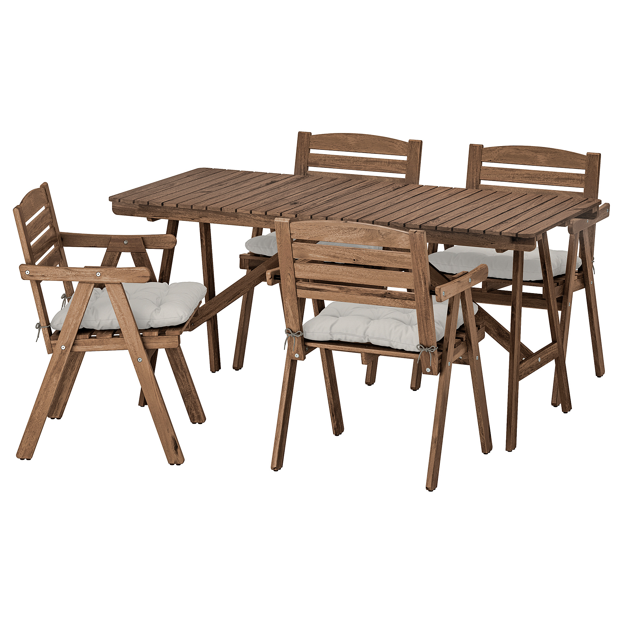 Falholmen Table 4 Chairs W Armrests