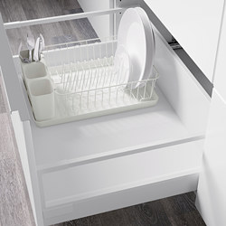 VARIERA - Pengering piring, putih, 42x30 cm