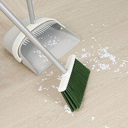 PEPPRIG - Dustpan/broom, grey/green