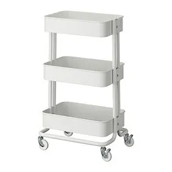 RÅSKOG - Troli, putih, 35x45x77 cm