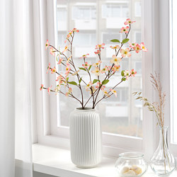SMYCKA - Artificial flower, in/outdoor/Dogwood pink, 56 cm