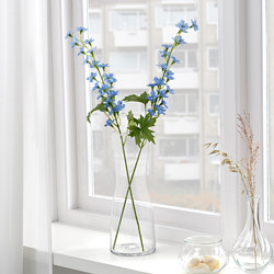 SMYCKA - Artificial flower, in/outdoor/Larkspur blue, 60 cm