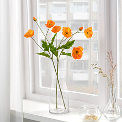 SMYCKA - Artificial flower, in/outdoor/Poppy orange, 60 cm