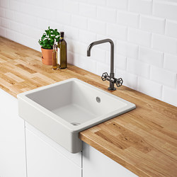 HAVSEN - Sink bowl w visible front, white, 62x48 cm