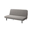 NYHAMN - 3-seat sofa-bed, with foam mattress/Knisa grey/beige
