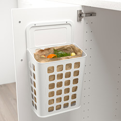 VARIERA - Tempat sampah, putih, 10 l