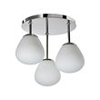 DEJSA - Ceiling lamp with 3 lamps, chrome-plated/opal white glass