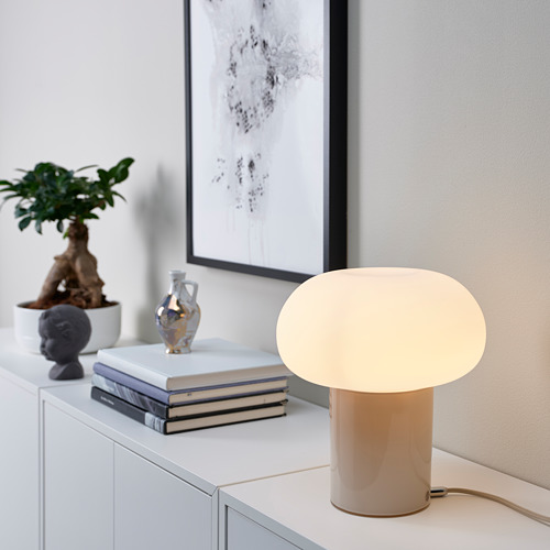 IKEA DEJSA デイサ ランプ DEJSA table lamp, beige/opal white glass, 28 cm | IKEA Indonesia
