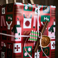 VINTERFINT - Gift wrap roll, red/pink, 3x0.7 m/2.10 m²