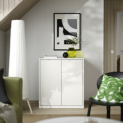 TONSTAD - Kabinet berpintu, putih pudar, 81x47x91 cm