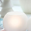 VINTERFINT - Tealight holder, frosted glass white, 7 cm