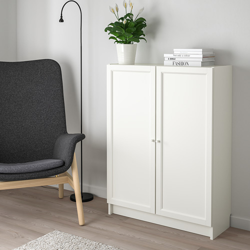 Billy Oxberg Bookcase With Doors White Ikea Indonesia
