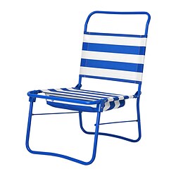 STRANDÖN - Kursi pantai, biru/putih