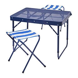 STRANDÖN - Set meja lipat, biru