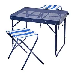 STRANDÖN - Set meja lipat, biru