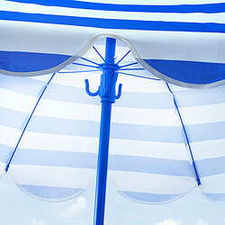 STRANDÖN - Tenda payung, biru/putih, 140 cm