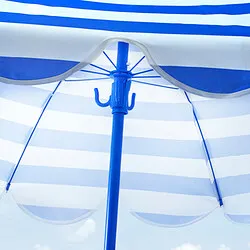 STRANDÖN - Tenda payung, biru/putih, 140 cm