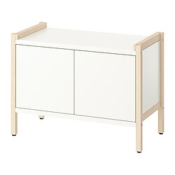 EKENABBEN - Cabinet, aspen/white, 70x35x51 cm