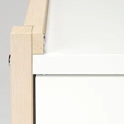 EKENABBEN - Kabinet, aspen/putih, 70x35x51 cm