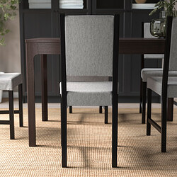 STEFAN - Chair, brown-black/Knisa grey/beige