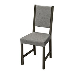 STEFAN - Chair, brown-black/Knisa grey/beige