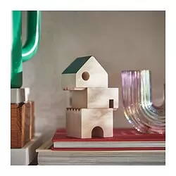 FÄLTLÖNN - Rumah dekorasi, set isi 3, kayu solid/aneka warna
