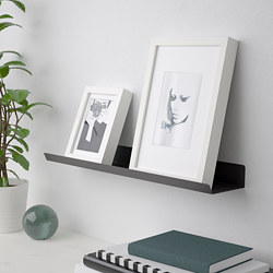 MALMBÄCK - Display shelf, dark grey, 60 cm