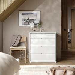 TONSTAD - Lemari 4 laci, putih pudar, 82x47x91 cm