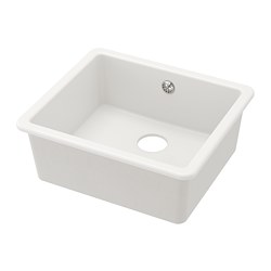HAVSEN - Inset sink, 1 bowl, white, 53x47 cm