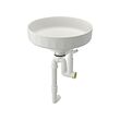 LERSJÖN - Countertop wash-basin w water trap, white, 38x14 cm