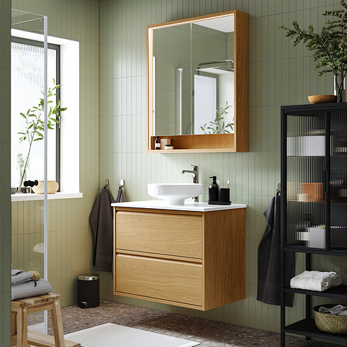 LERSJÖN countertop wash-basin w water trap