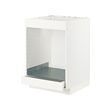 METOD - Base cab for hob+oven w drawer, white Maximera/Veddinge white, 60x60x80 cm
