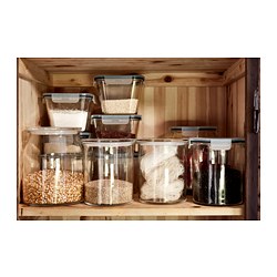 IKEA 365+ - Stoples dengan penutup, kaca/plastik, 1.7 l