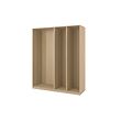 PAX - 3 wardrobe frames, white stained oak, 200x58x236 cm