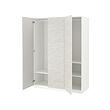 PAX/MISTUDDEN - Wardrobe combination, white/grey patterned, 150x60x201 cm