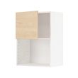 METOD - Kbnt dinding untuk microwave oven, putih/Askersund efek kayu ash terang, 60x37x80 cm