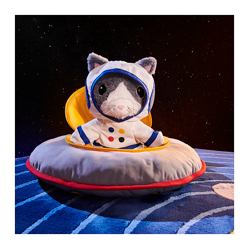 AFTONSPARV soft toy with astronaut suit, cat, 28 cm | IKEA Indonesia