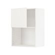 METOD - Wall cabinet for microwave oven, white/Voxtorp matt white, 60x37x80 cm