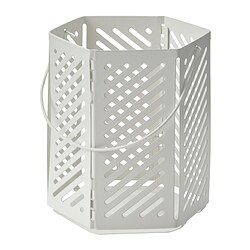 VÅRSYREN - Lentera untuk lilin kecil, putih, 12 cm